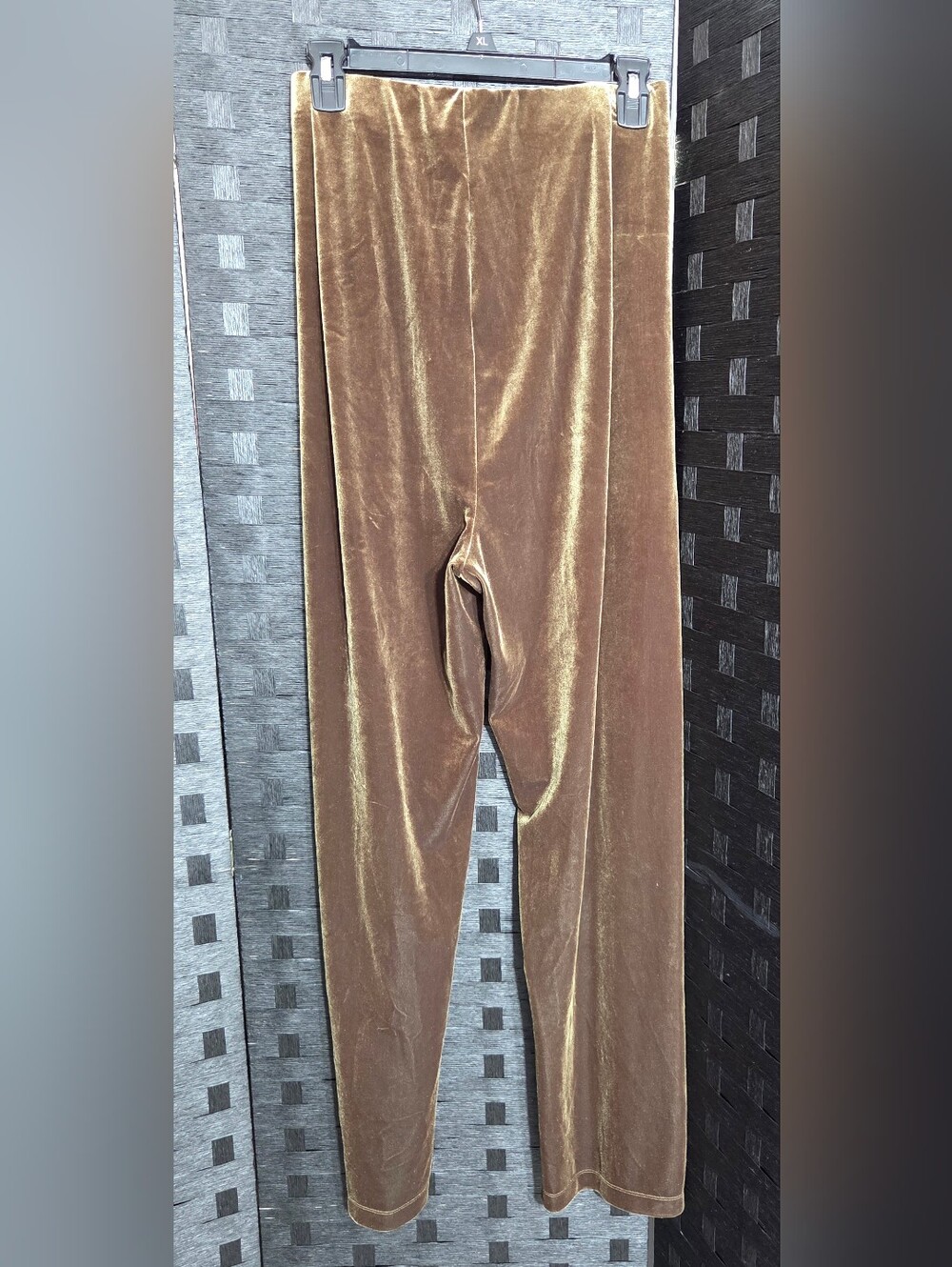 ✨ Susan Graver Liquid Velvet 2-Piece Set Tunic & Pants Olive Gold 2X - Picture 8 of 12